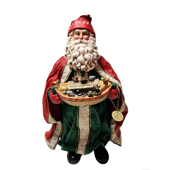 Vintage 1995 Possible Dreams Clothique Santa Claus with Noah's Ark 10 1/2